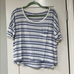 Striped short sleeve top